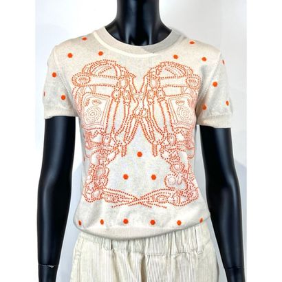 HERMES Paris. Pull en tricoté de cachemire...