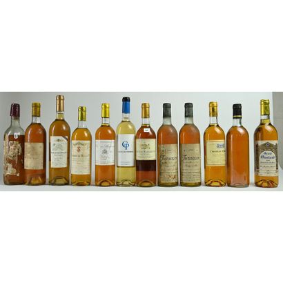 12 Btles diverses de Sauternes, de Sainte...
