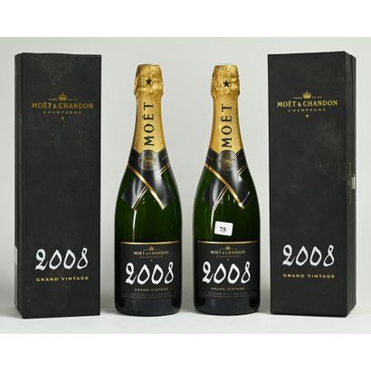 2 Btles Champagne MOËT & CHANDON, 2008. En...