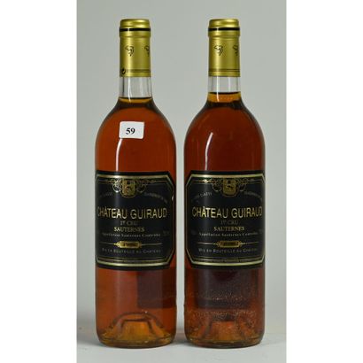 2 Btles Château GUIRAUD, 1er Cru, Sauternes,...