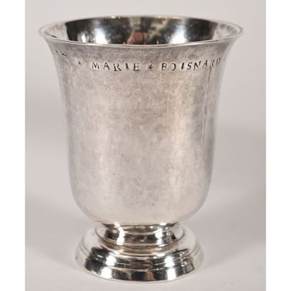 18th century TIMBALE on pedestal in solid...