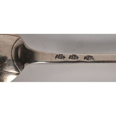 RAGOUT SPOON, 18th century, uni-flat model....