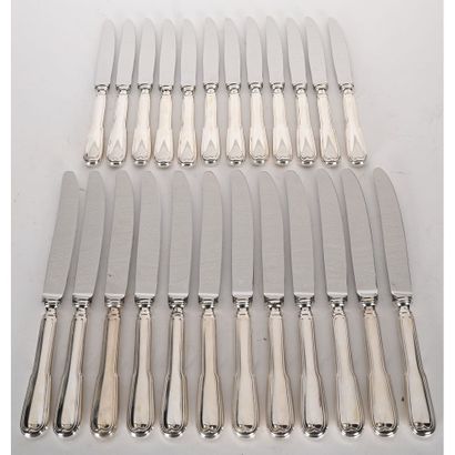24 KNIVES divided into 12 table knives and...
