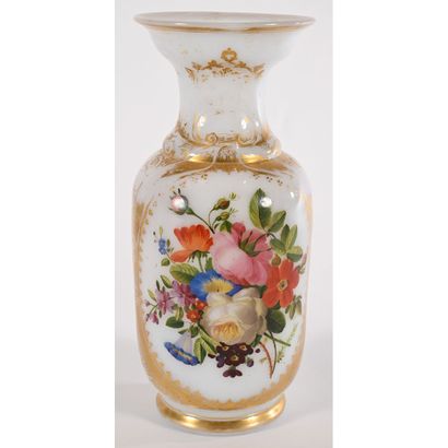 CHARLES X VASE in opaline with a cream background...
