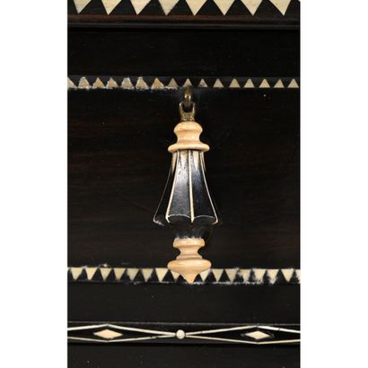 NAPOLEON III VITRINARY in blackened wood...