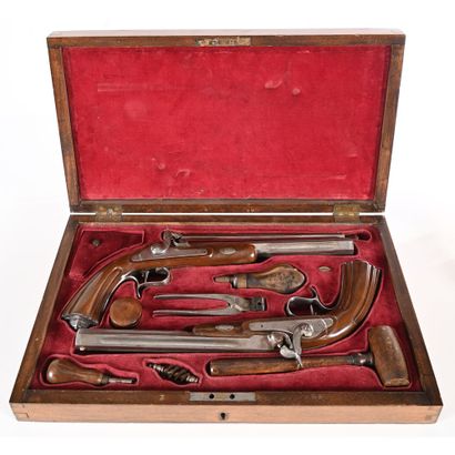 NICE DUEL PISTOL SET consisting of 2 percussion...
