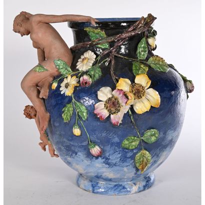 AUBE Jean-Paul. (Attribué à). GRAND VASE...
