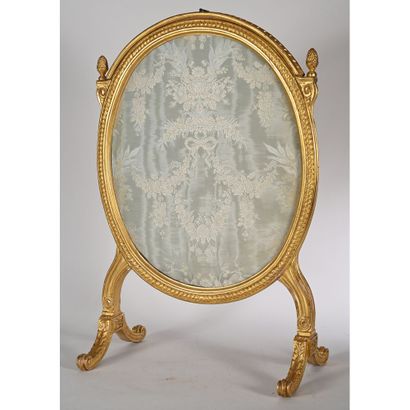 LOUIS XVI HEAVEN SCREEN in gilded and carved...
