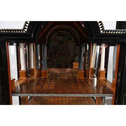 NAPOLEON III VITRINARY in blackened wood...