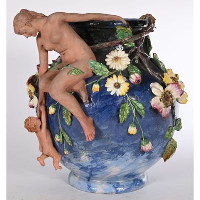 AUBE Jean-Paul. (Attribué à). GRAND VASE...