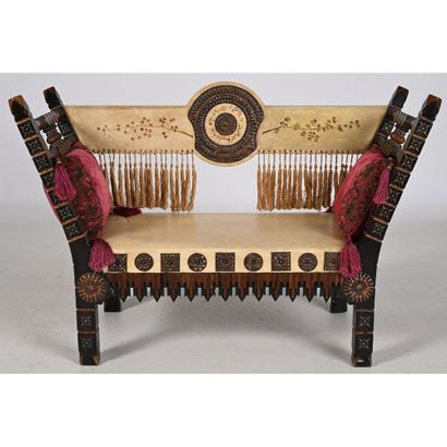BUGATTI Carlo. (1856-1940). BANQUETTE en...