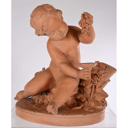 ROCH R. «Bacchus pressant une grappe de raisins...