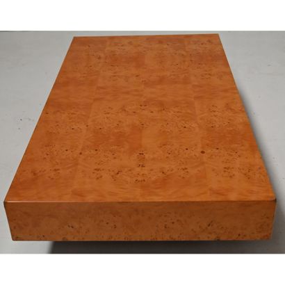TABLE basse en loupe de frêne à piètement...