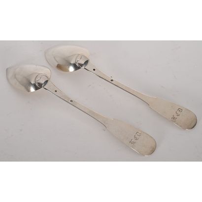 PAIR OF RAGOUT SPoons, uniplat model, Minerve...