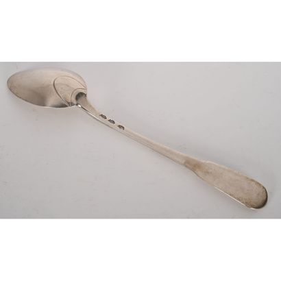 RAGOUT SPOON, 18th century, uni-flat model....