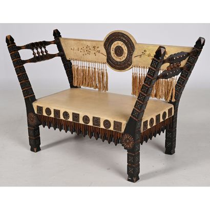 BUGATTI Carlo. (1856-1940). BANQUETTE en...