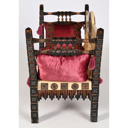BUGATTI Carlo. (1856-1940). BANQUETTE en...