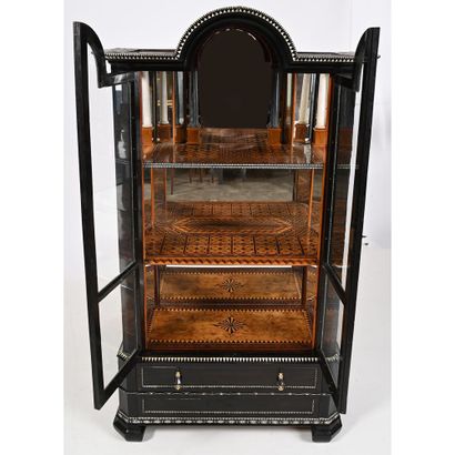 NAPOLEON III VITRINARY in blackened wood...