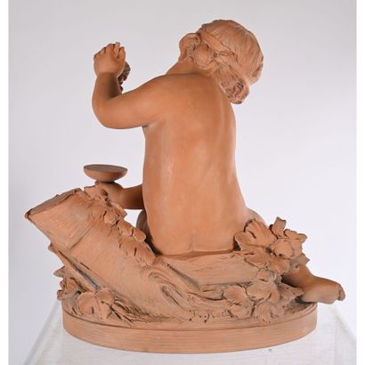 ROCH R. «Bacchus pressant une grappe de raisins...