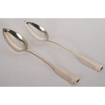 PAIR OF RAGOUT SPoons, uniplat model, Minerve...