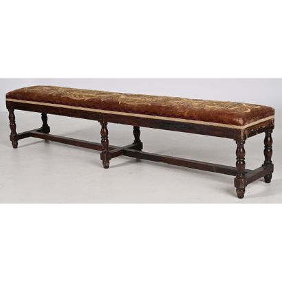 LARGE EMPIRE BANQUETTE in patinated natural...