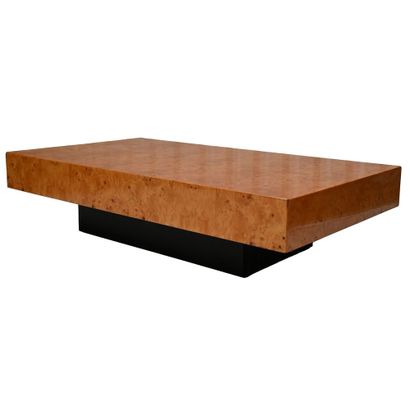 TABLE basse en loupe de frêne à piètement...