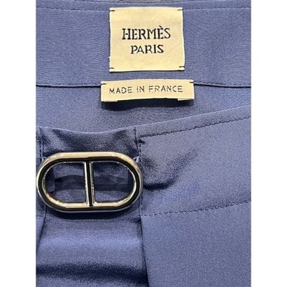 HERMES Paris. Jupe «Chaîne d’ancre» en crêpe...