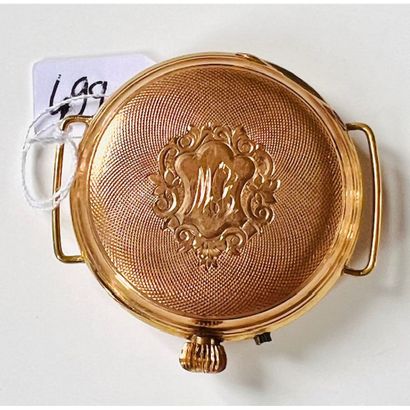 MONTRE DE GOUSSET en or 750°/°°. (Verre cassé)....