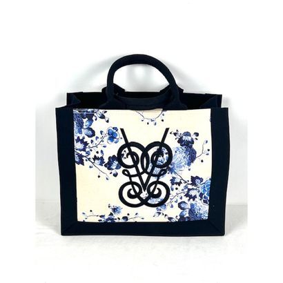 GAMBATTISTA VALLI. Sac cabas en toile beige...