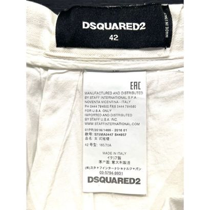 DSQUARED. Jupe à plis plats en épais coton...
