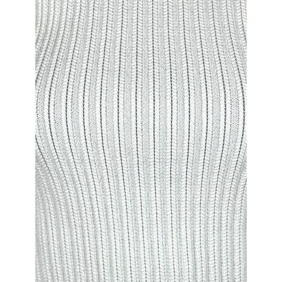 MAJE. Pull manches courtes en coton blanc...