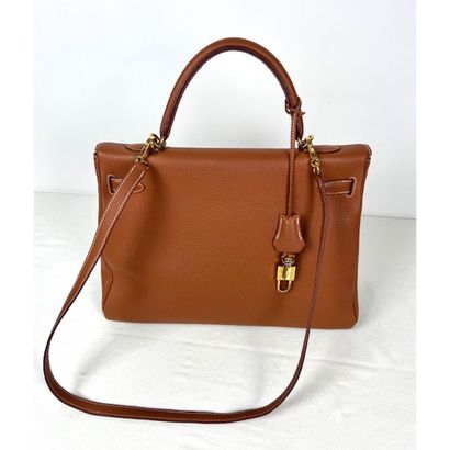 HERMES 2014.Sac Kelly (35cm) en cuir grainé...
