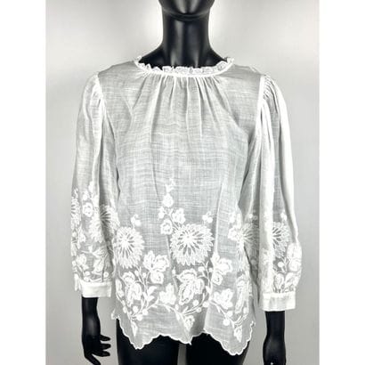 Vanessa BRUNO. Blouse en voile de ramie blanc....