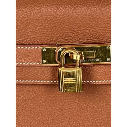 HERMES 2014.Sac Kelly (35cm) en cuir grainé...
