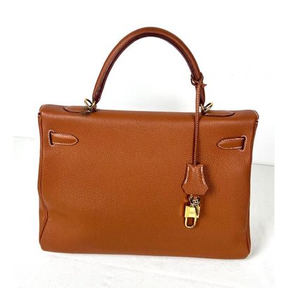 HERMES 2014.Sac Kelly (35cm) en cuir grainé...