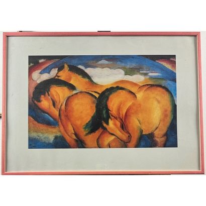 MARC Franz (1880-1916). «Petits chevaux jaunes...