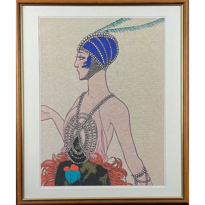 BARBIER Georges (1859-1948). «Seule ». Impression...