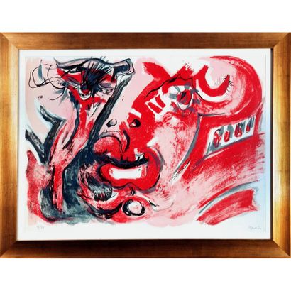PIGNON Edouard (1905-1993). «Visage rouge...