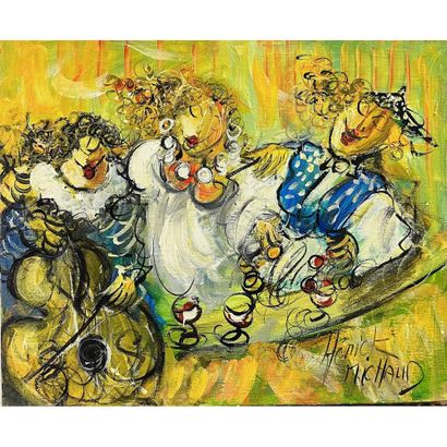 MICHAUD Herick (1954-). «Mélodie ». Huile...