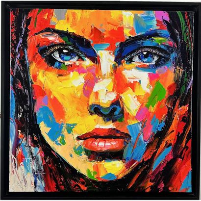 TUHAL Loïc (1962-). «Visage (ii) ». Huile...
