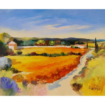POIRIER Ray (1938-). «Paysage pres de lorgues...