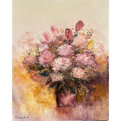 MARECHAL Francis (1952-). «Bouquet rose »....