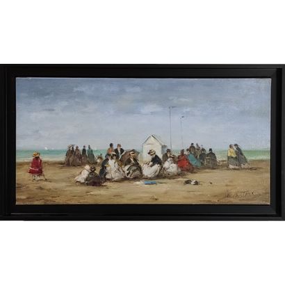 CRISTAUX Francis (1950-). «Scène de plage...