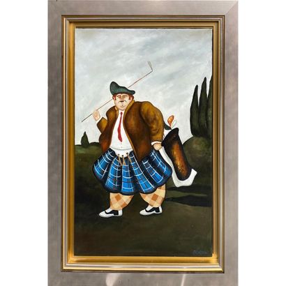 BOKOSA Thea (XX ème siecle). «Le golfeur...
