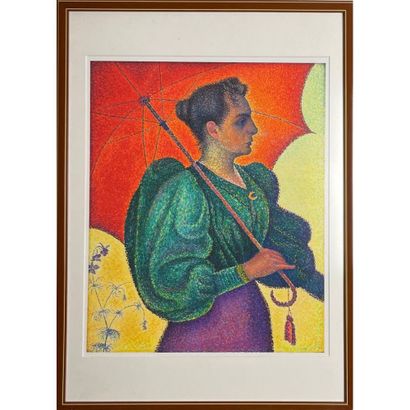 LEMMEN Georges (1865-1916). «Femme au parasol...