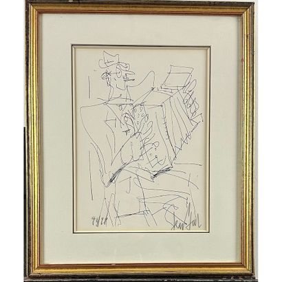 GEN PAUL (1895-1975). «L accordeoniste »....