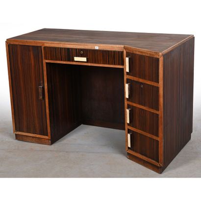 BUREAU de forme géométrique en placage de...