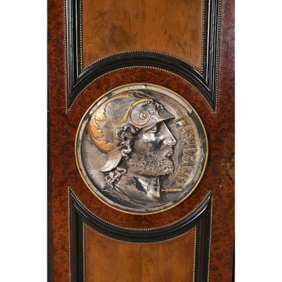 SMOKER'S CABINET in veneered wood with 2...