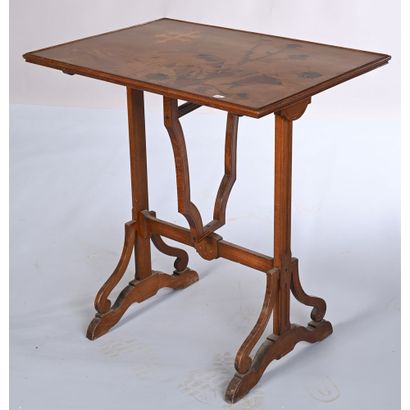 GALLE Emile in NANCY. TABLE with folding...