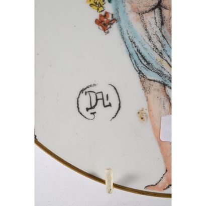 DALI Salvador. SET OF 3 porcelain ASSIETTES...